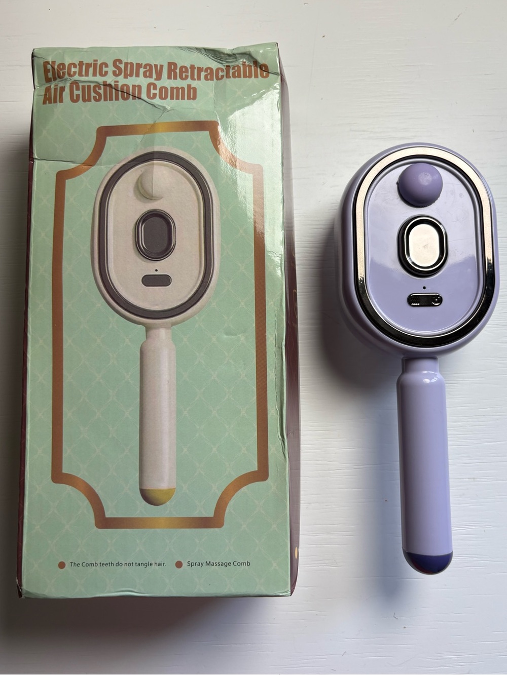 Nectavira 3-in-1 Electric Air Cushion Massage Brush With Mist Sprayer